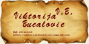 Viktorija Bucalović vizit kartica